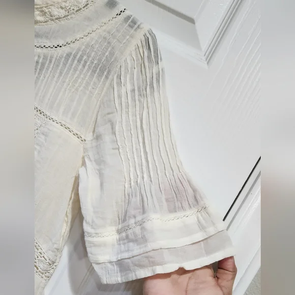 Free People Urban Outfitters Victorian Embroidered Mini Dress size XS - Picture 4 of 11